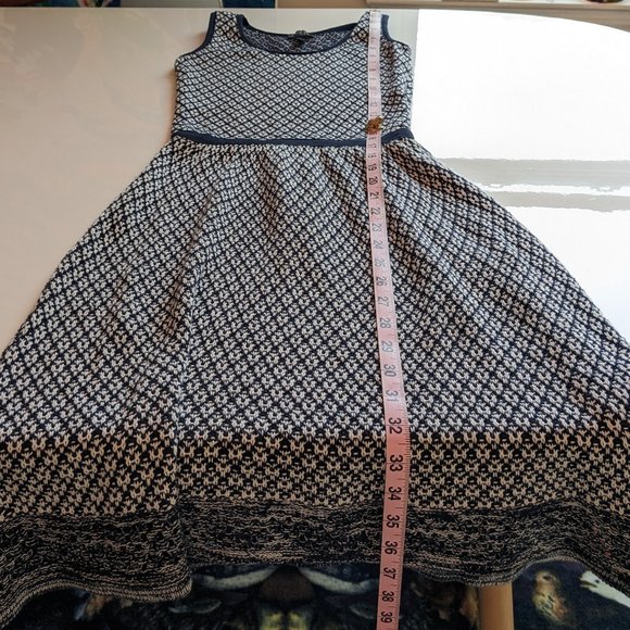 Jessica Simpson Florence Knit Midi Sweater Dress in Navy Blue & White - Picture 6 of 12